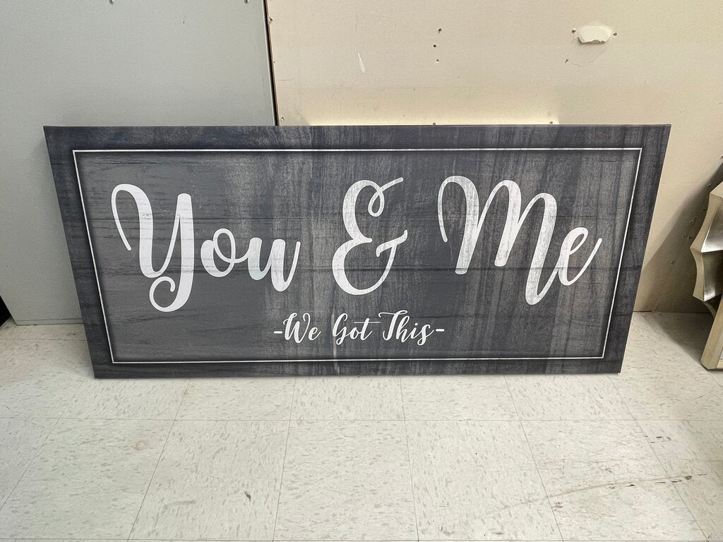 83224 (8529-3) You & Me - We Got This Canvas Art 26x1x26