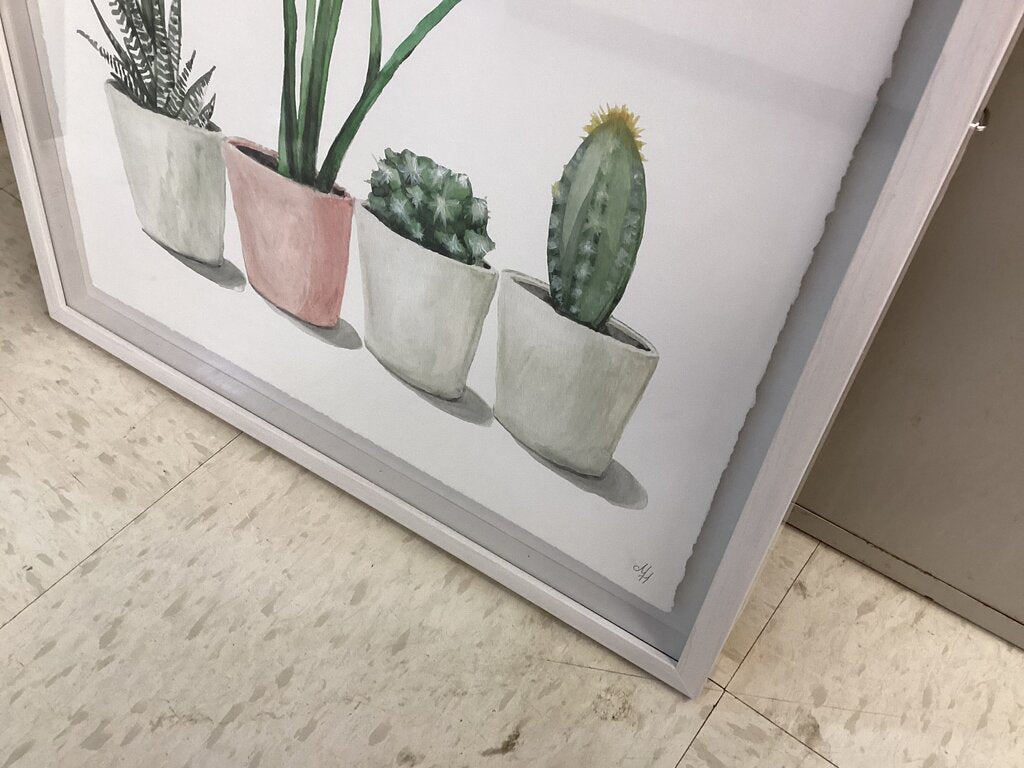 83227 (8529-6) Framed Vase Plant Art 18x1x18