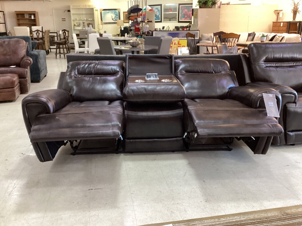 Admiral NEW Brown Motion Sofa w/USB Power Strip 87x33x42