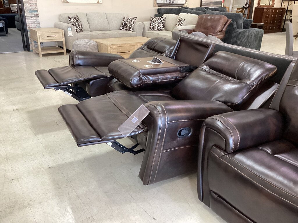 Admiral NEW Brown Motion Sofa w/USB Power Strip 87x33x42
