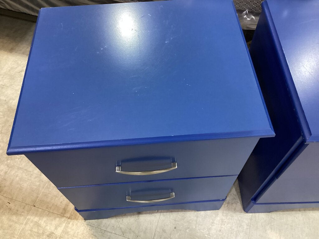 83343 - Pair of Royal Blue Splash Nightstands 20x16x22