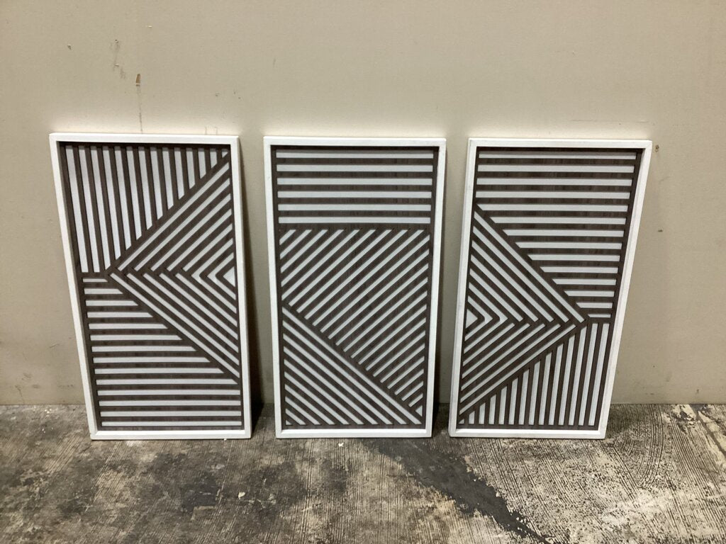 83285 Contemporary 3pc Wall Decor 16x31