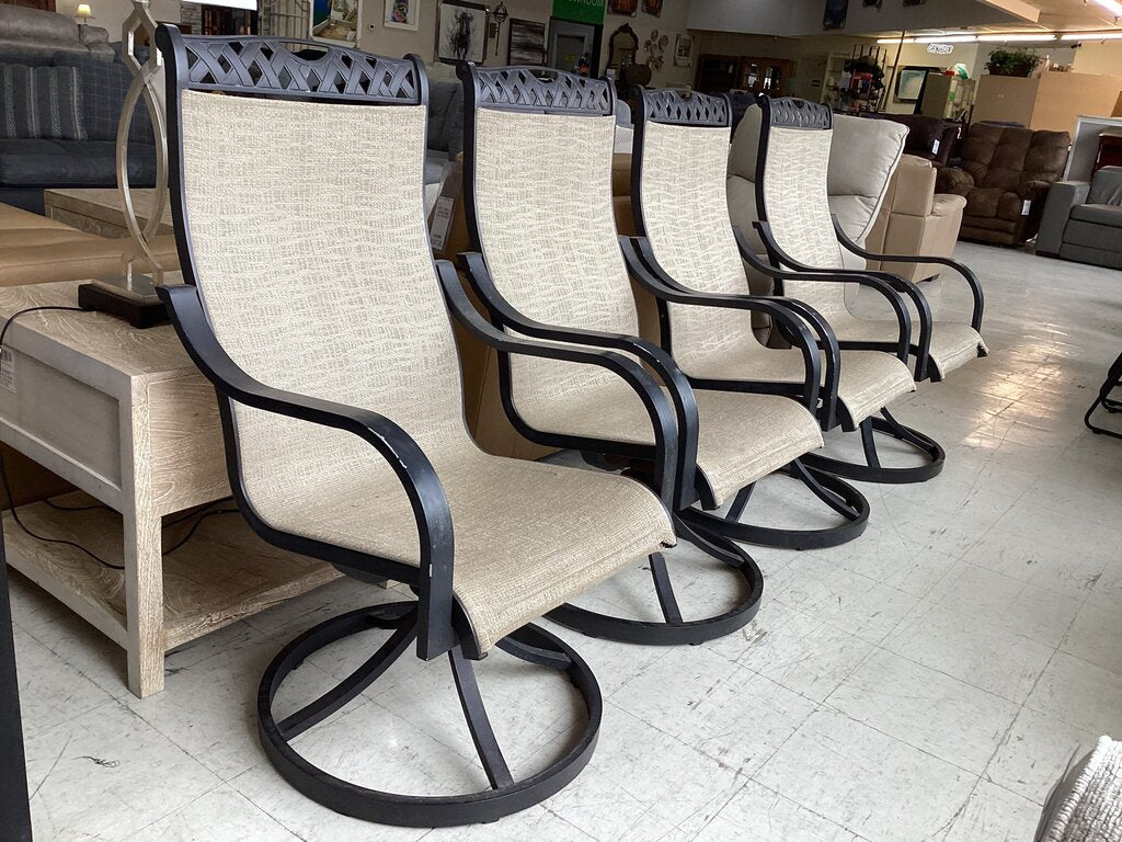 83393 - Set Of Four Phifertex Patio Chairs 25x23x43