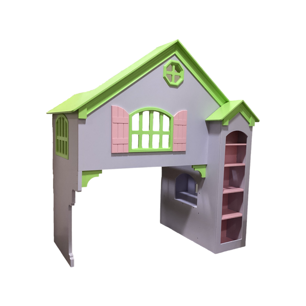 83399 - Princess Doll House Twin Loft Bed 50x82x94