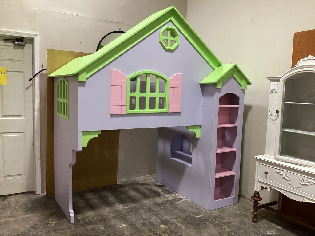 83399 - Princess Doll House Twin Loft Bed 50x82x94
