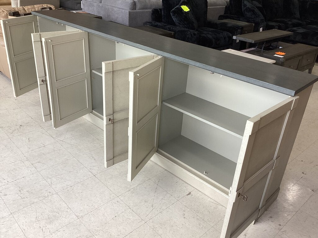 83437 - Sarreid Luciana Wood Buffet Sideboard w/Keys 112x15x38