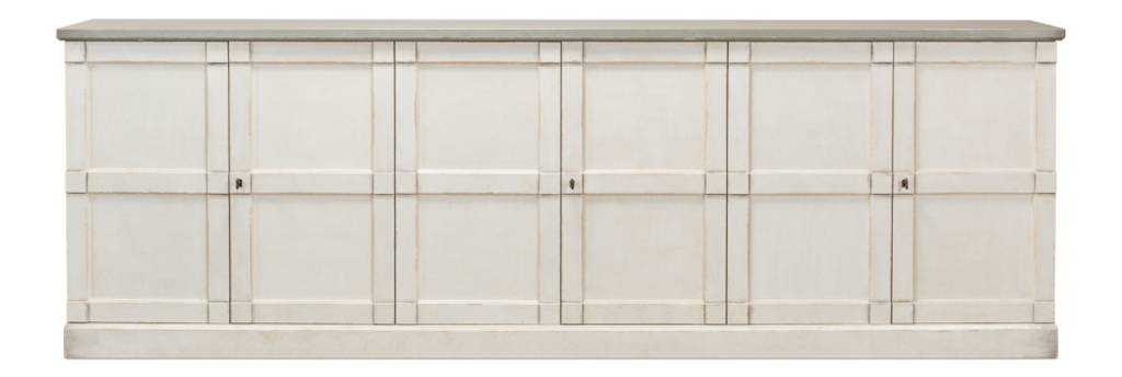 83437 - Sarreid Luciana Wood Buffet Sideboard w/Keys 112x15x38
