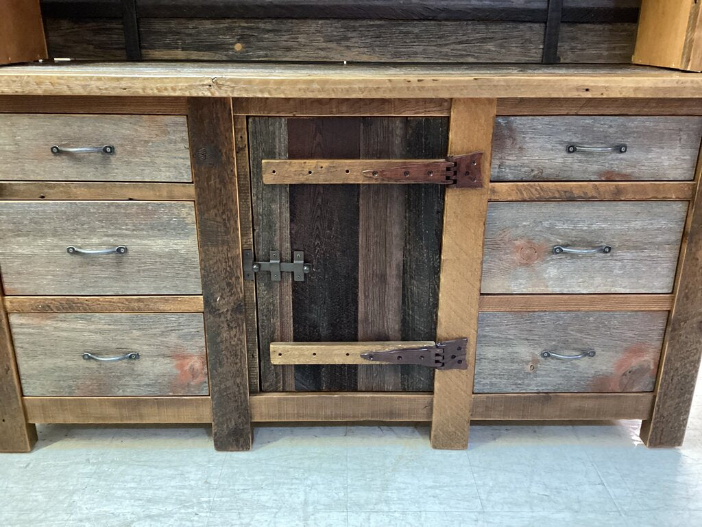 83513 - Louis Alan Heritage Silver Falls Barn Wood Buffet & Hutch 71x20x36-84