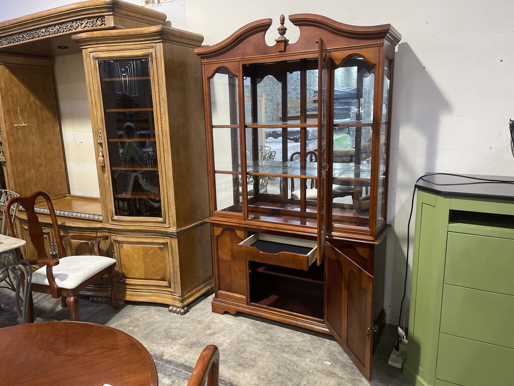 83621 - Cherry China Hutch 57x17x84