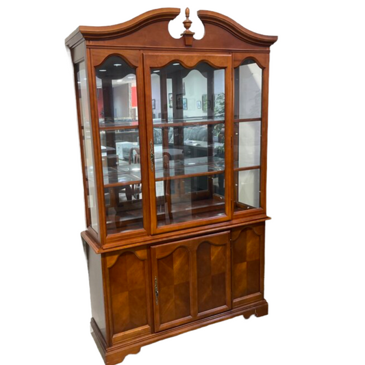 83621 - Cherry China Hutch 57x17x84