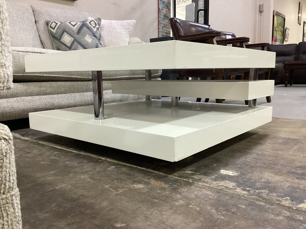 83730 - Pastel Furn White Cocktail Table 36x36x17