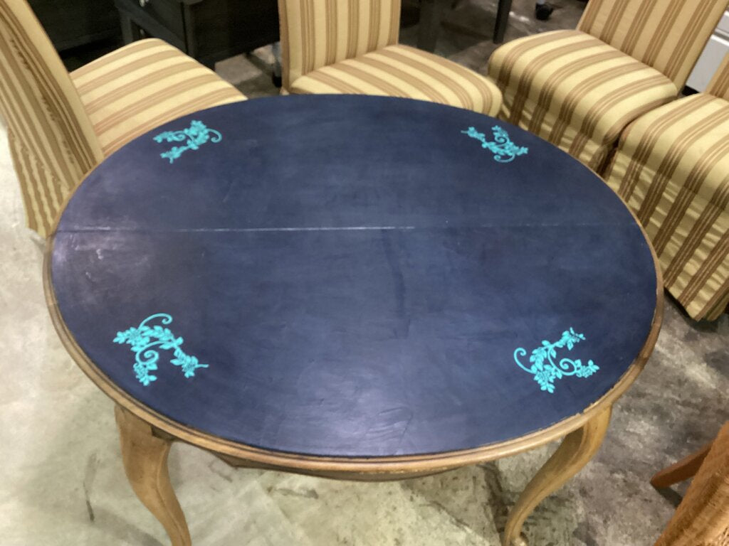 83742 - Black Top Dining Table 44x38x29