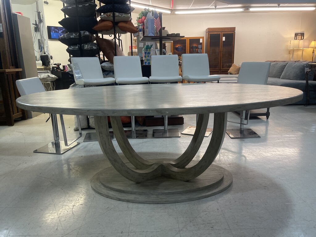 83745 - Belle Escape Modern Chic Oval Dining Table 55x84x30