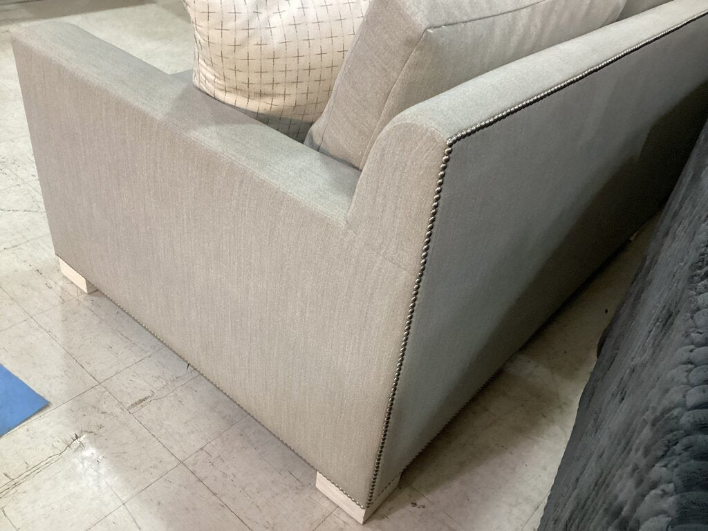 83723 - Down Filled Over Stuffed Gray 2pc Sectional 104x109x35