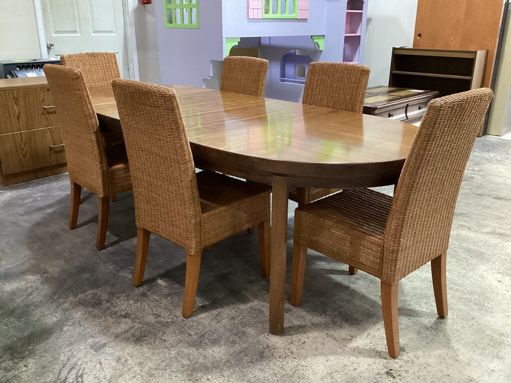 83645 - Founders MCM 7pc Oval Dining Set 40x60-80-100x29