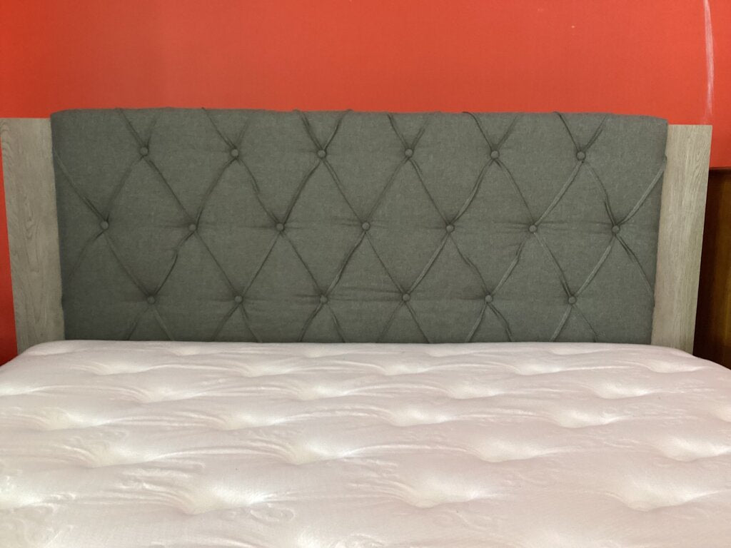 Villa Beige NEW King Bed Frame 79x83x57 (149541)