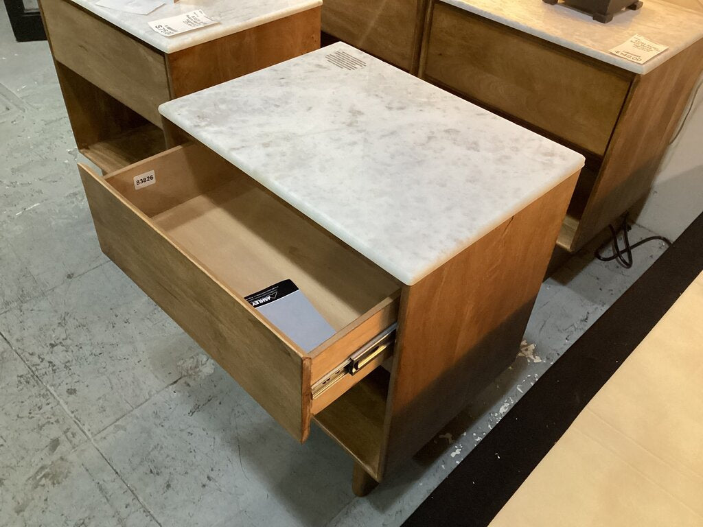 83826 - Ashley Isanti Marble Top Nightstand 22x16x25