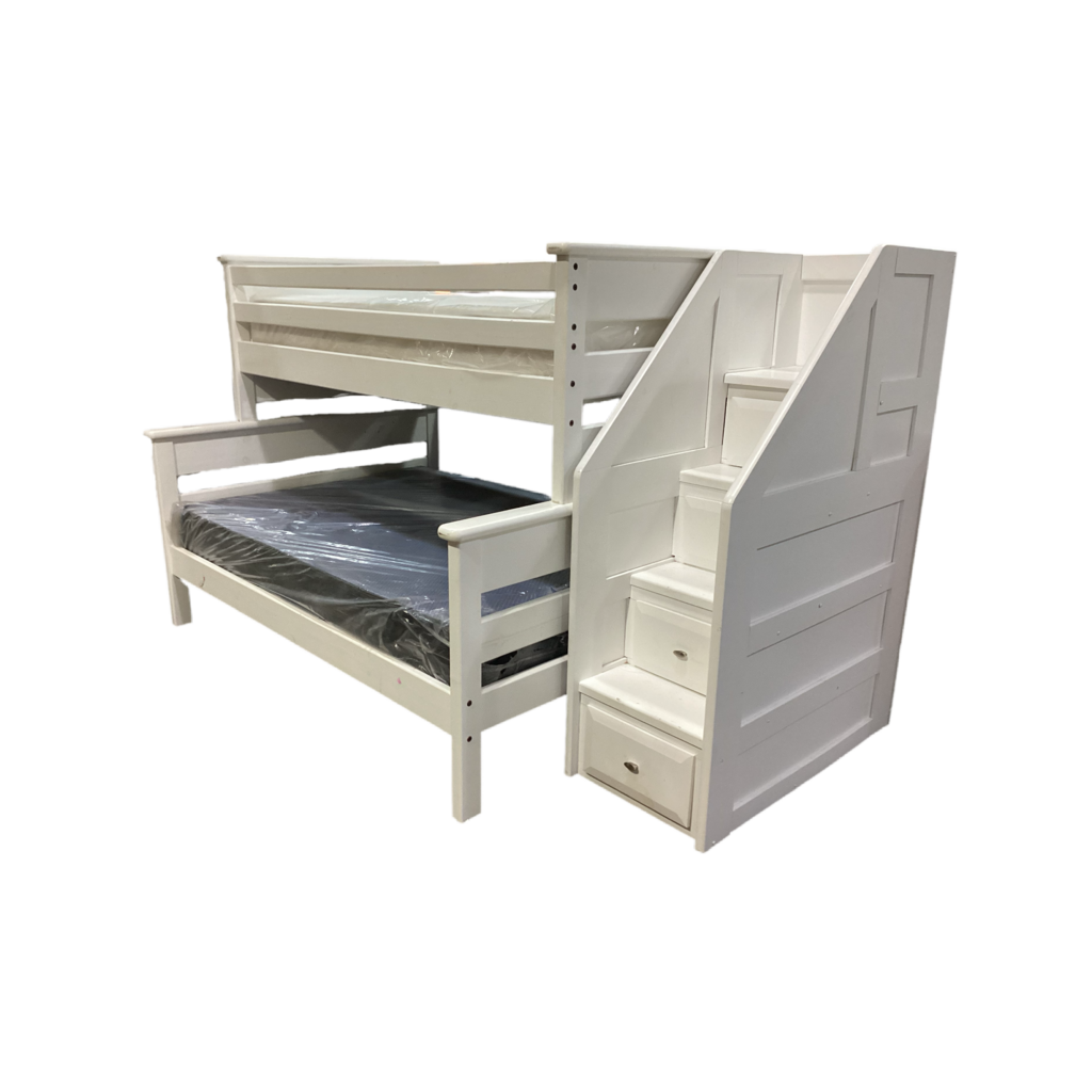 83809 - Twin Over Full White Bunkbed 100x60x62