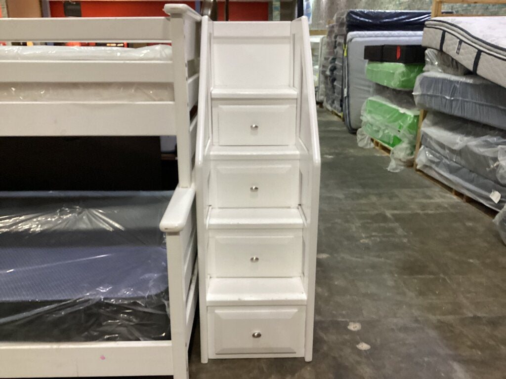 83809 - Twin Over Full White Bunkbed 100x60x62