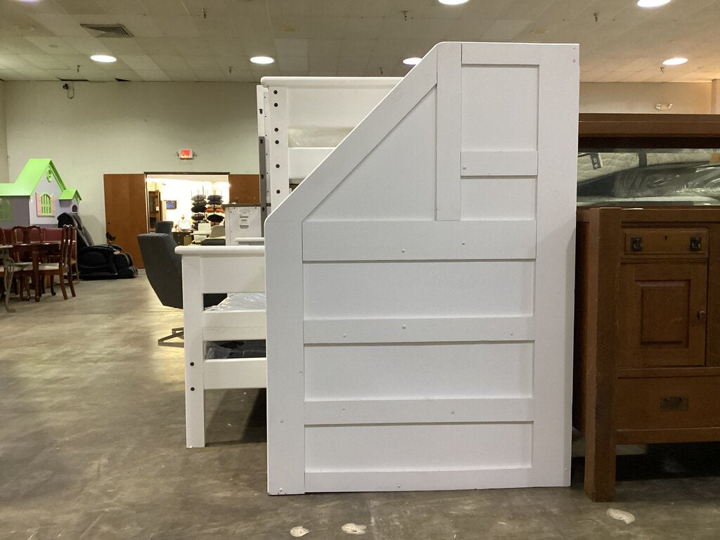 83809 - Twin Over Full White Bunkbed 100x60x62