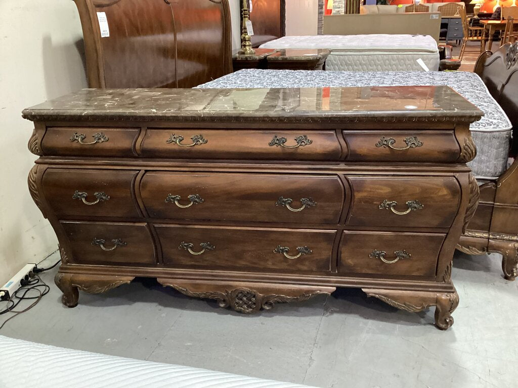 83805 - Kathy Ireland Home Marble Top Dresser 67x20x36