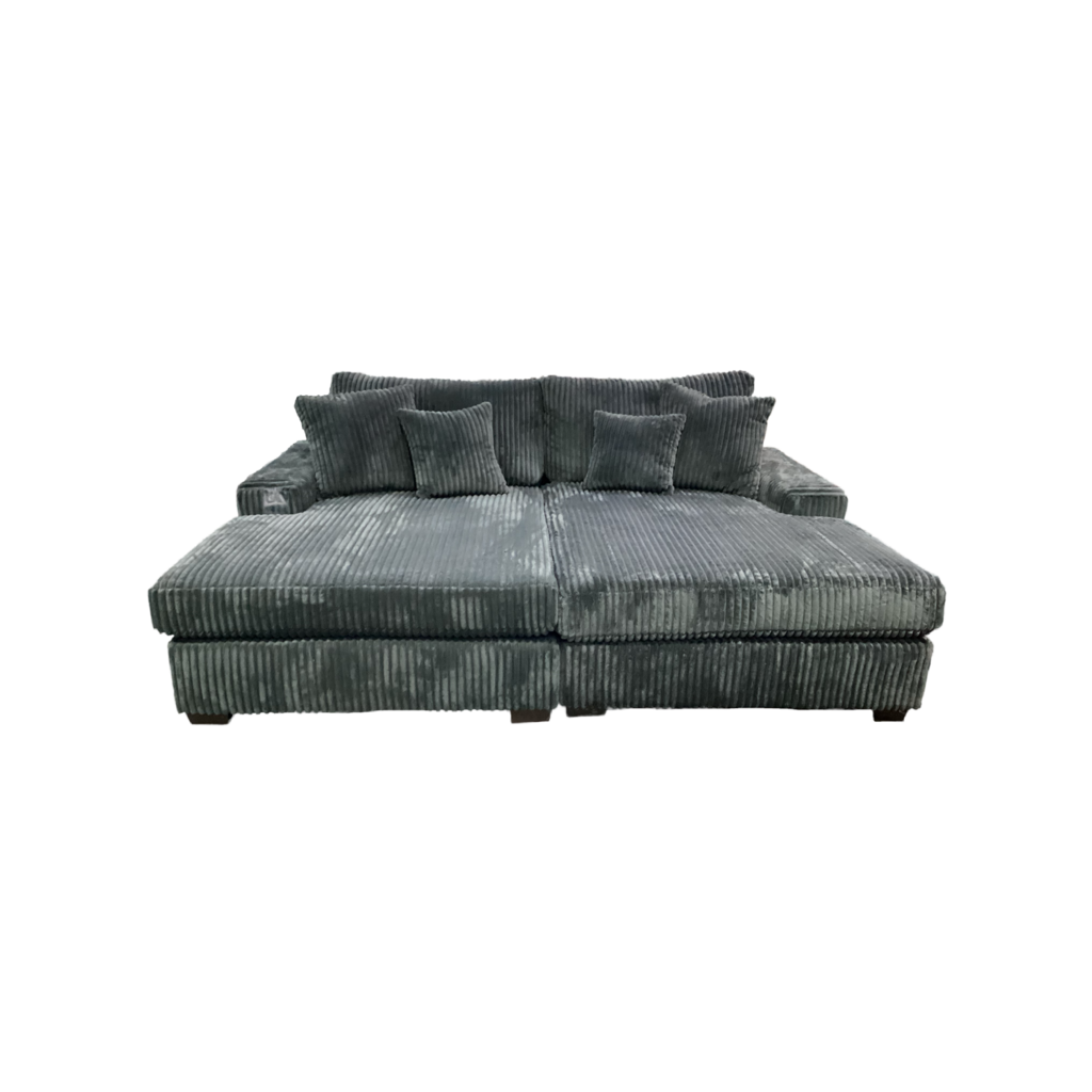 Libby Charcoal NEW Oversized Double Chaise* 107x75x41