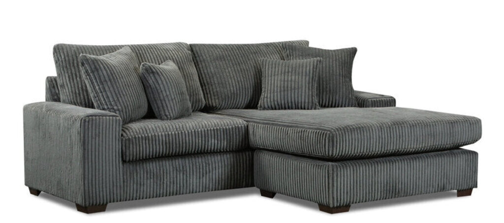 Libby Charcoal NEW Oversized Double Chaise* 107x75x41