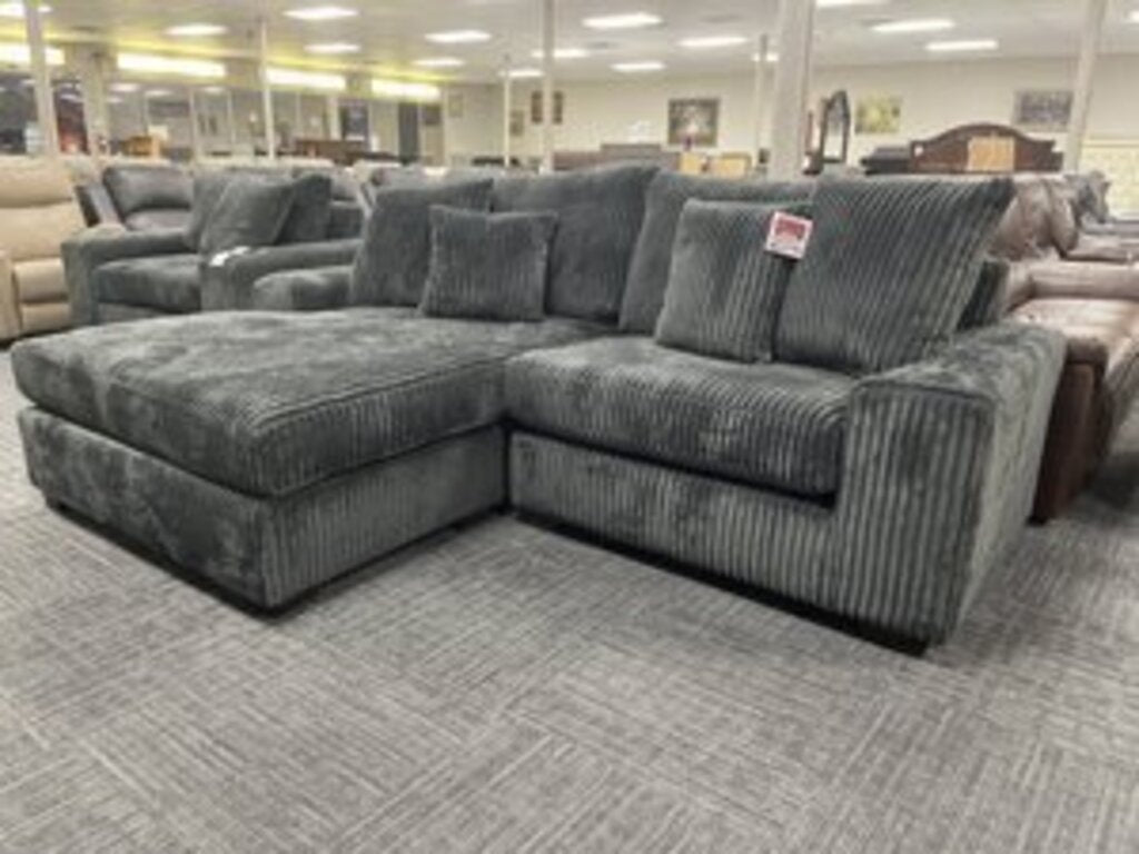 Libby Charcoal NEW Oversized Double Chaise* 107x75x41
