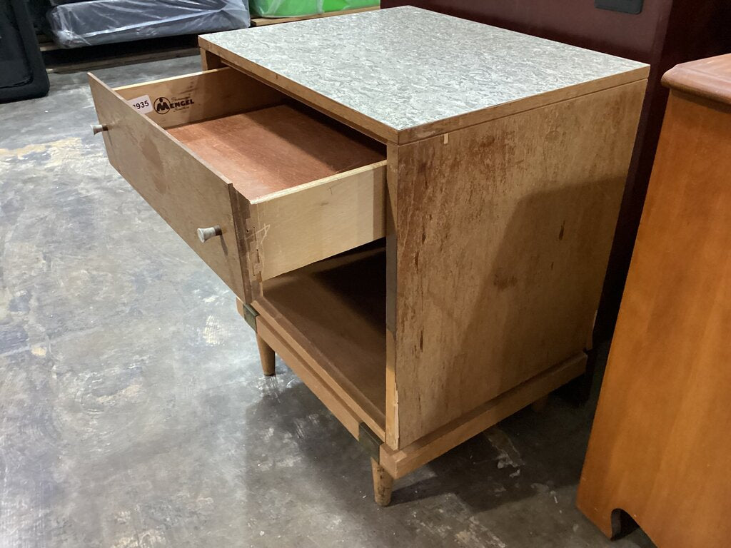 83935 - Mengel Mid Century Laminate Top Nightstand 20x16x25