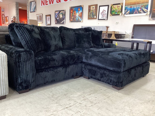 Libby Black Onyx NEW 3pc Reversible Sofa Chaise 107x75x41 (1300/10-03)