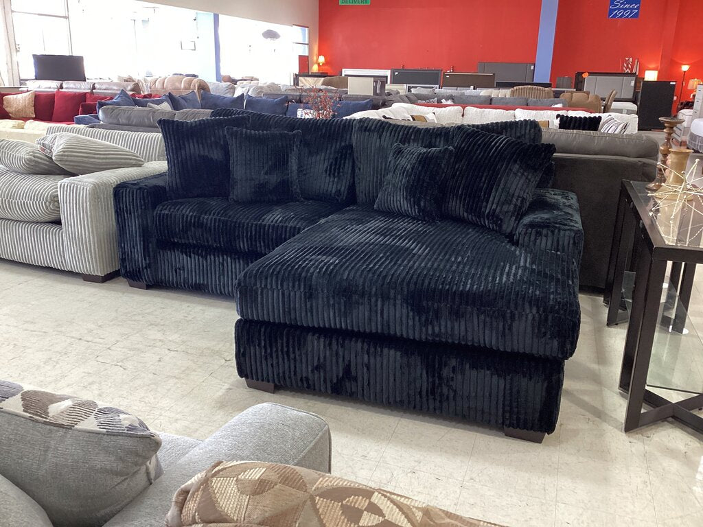 Libby Black Onyx NEW 3pc Reversible Sofa Chaise 107x75x41 (1300/10-03)