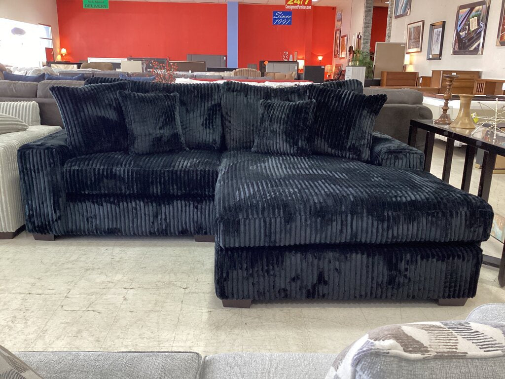 Libby Black Onyx NEW 3pc Reversible Sofa Chaise 107x75x41 (1300/10-03)