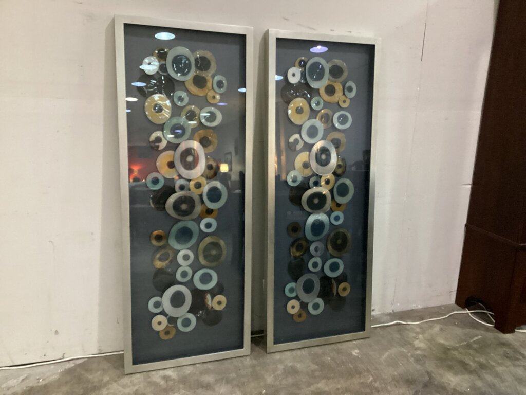 80552 - Uttermost Pair Of Disc Shadow Boxes 24x63