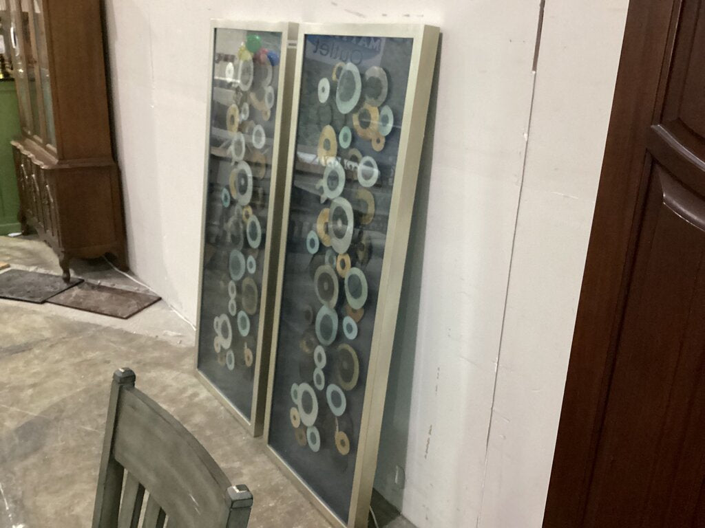 80552 - Uttermost Pair Of Disc Shadow Boxes 24x63