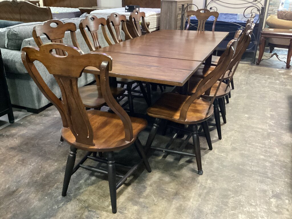 83883 - Hooker 11pc Dining w/Leaf 40x75-99x30