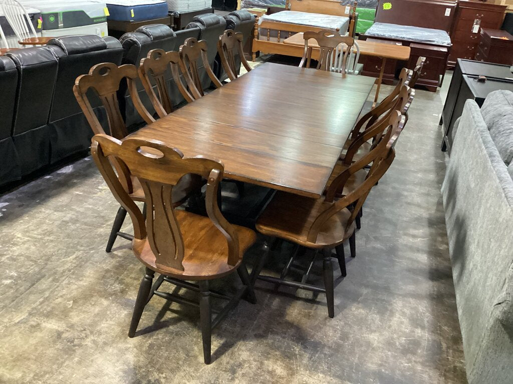 83883 - Hooker 11pc Dining w/Leaf 40x75-99x30