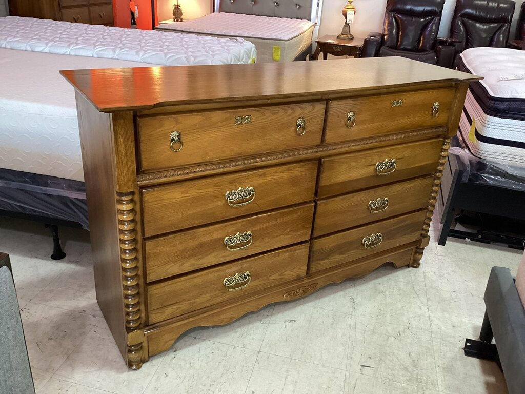 80585 - Wood Look 8 Drawer Dresser 58x18x35