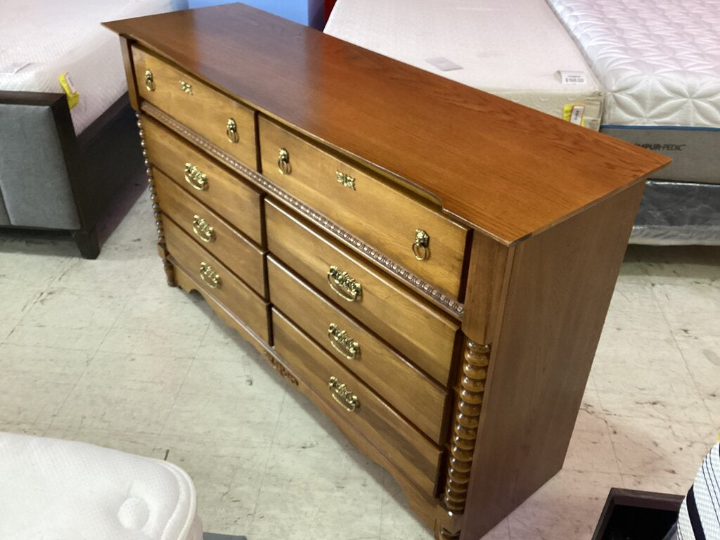 80585 - Wood Look 8 Drawer Dresser 58x18x35