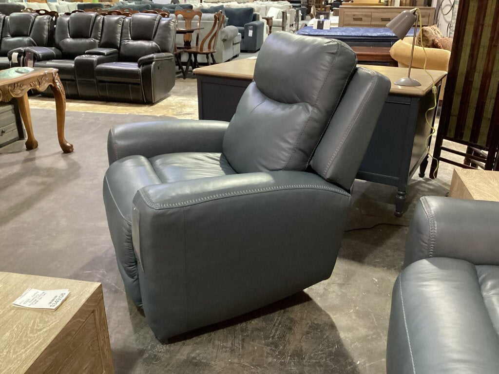 80625 - Ashley Mindanao Steel Leather Power Recliner 42x31x27