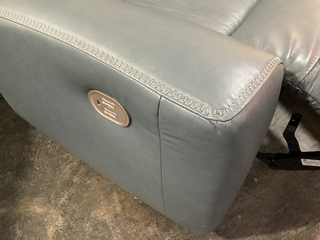 80625 - Ashley Mindanao Steel Leather Power Recliner 42x31x27