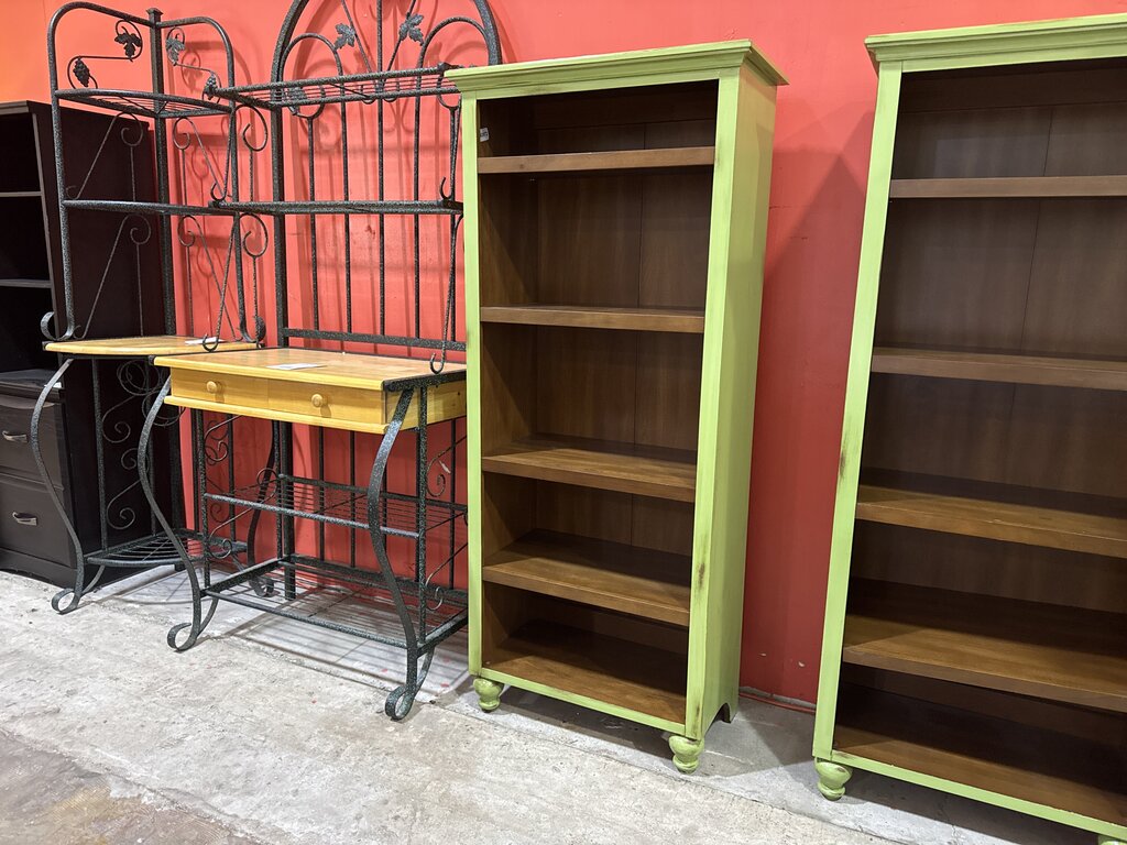 83972 - Rustic Green Bookcase 24x13x60