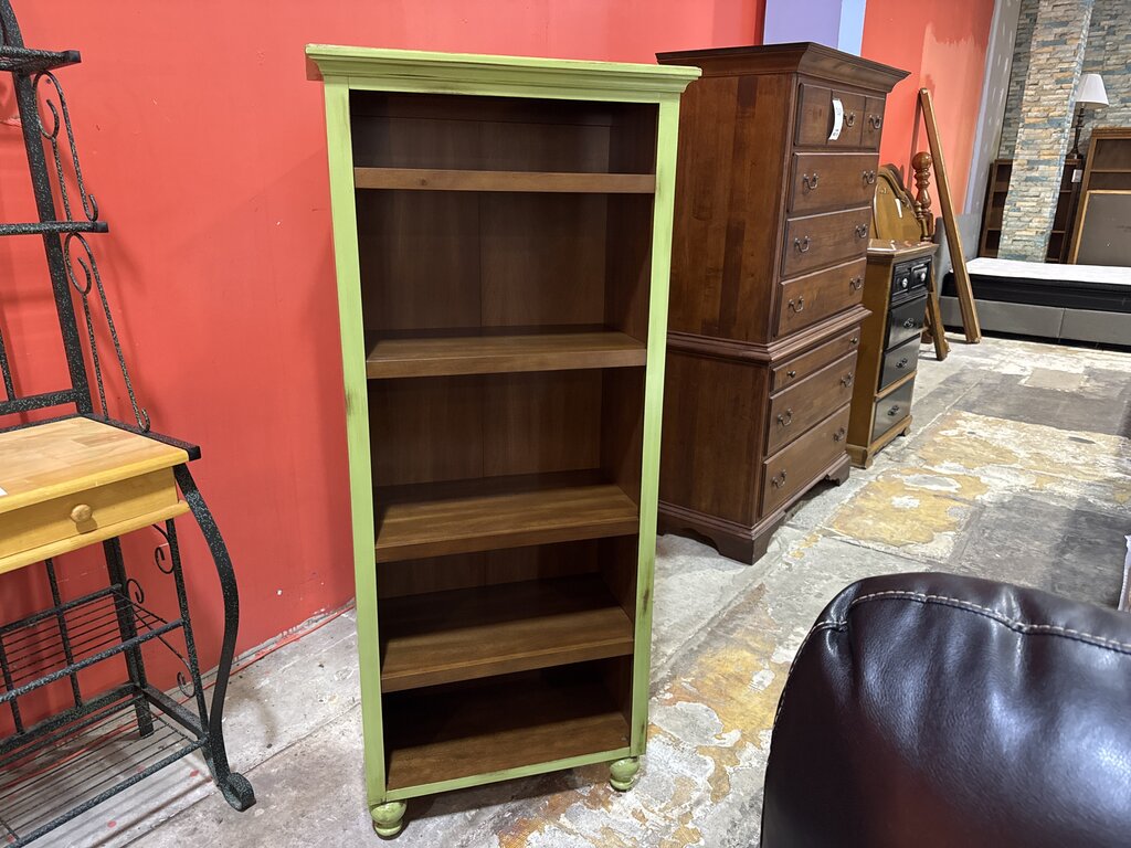 83972 - Rustic Green Bookcase 24x13x60