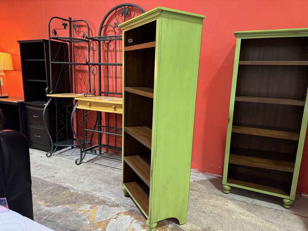 83972 - Rustic Green Bookcase 24x13x60