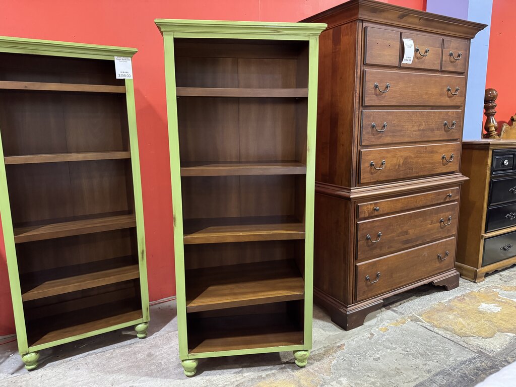 83971 - Rustic Green Bookcase 24x60x13