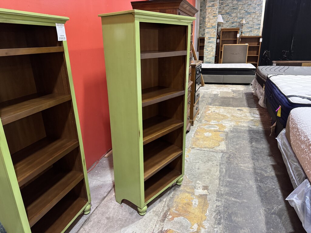 83971 - Rustic Green Bookcase 24x60x13