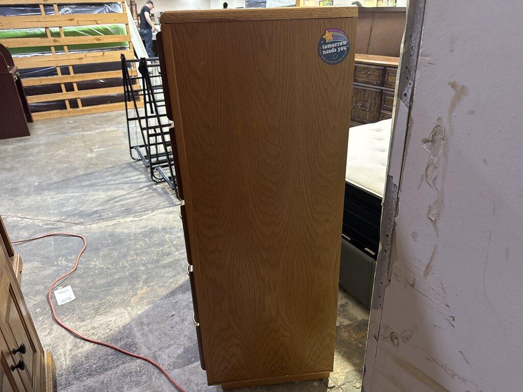 83996 - Five Drawer Oak Chest 34x18x48