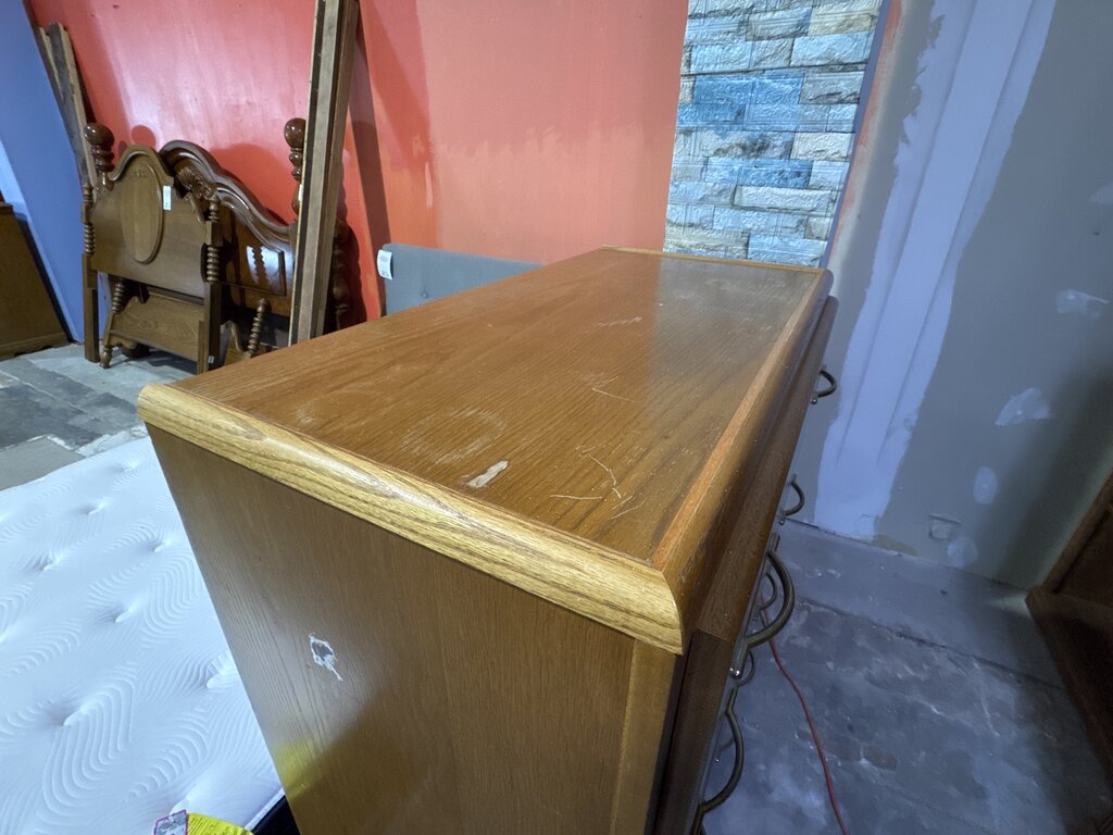 83996 - Five Drawer Oak Chest 34x18x48