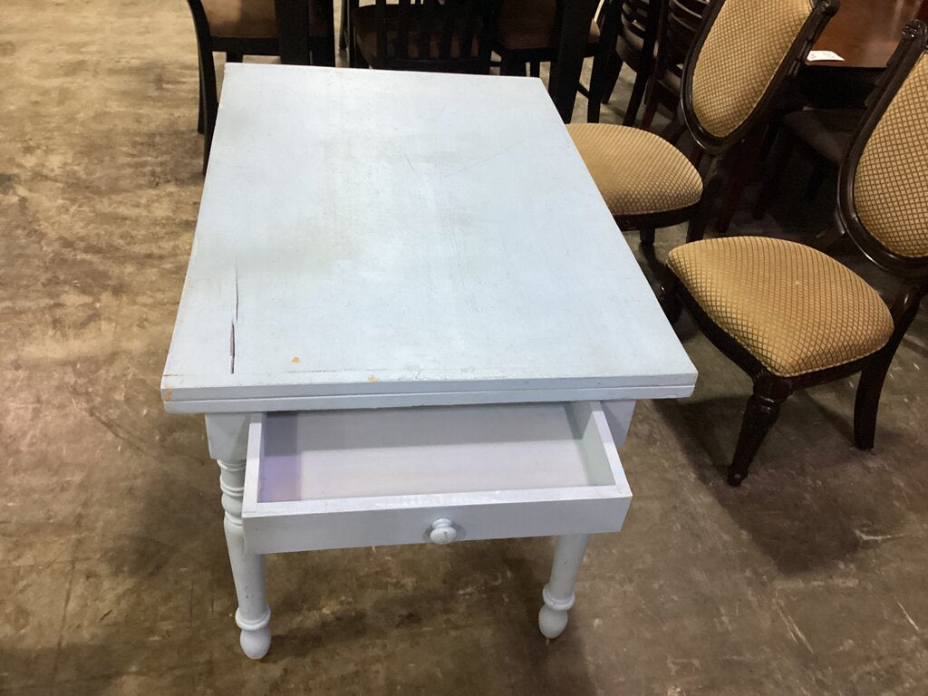 80576 - Light Blue Extendable Table 31-62x47x33
