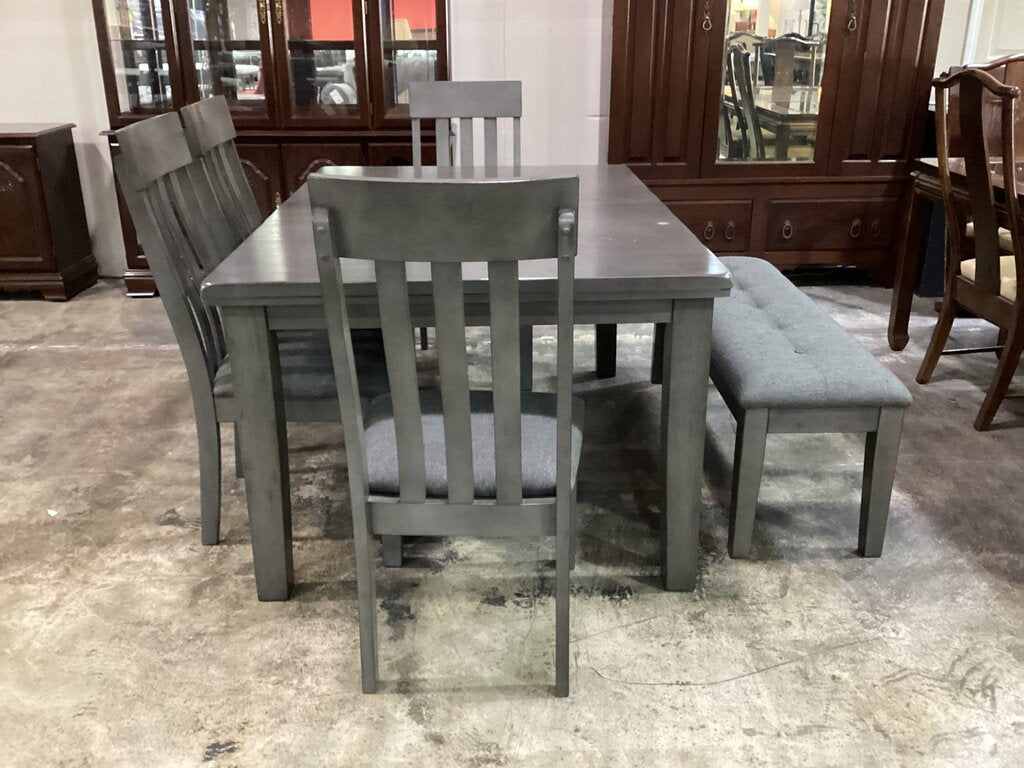 80619 Ashley Hallanden 6pc Dining Set 60-78x42x30