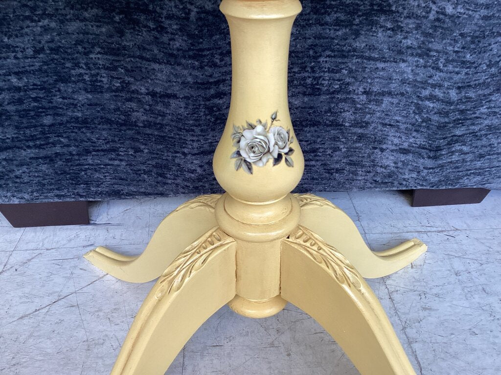 80631 (8442-33) Yellow Pedestal Side Table 16x22x26